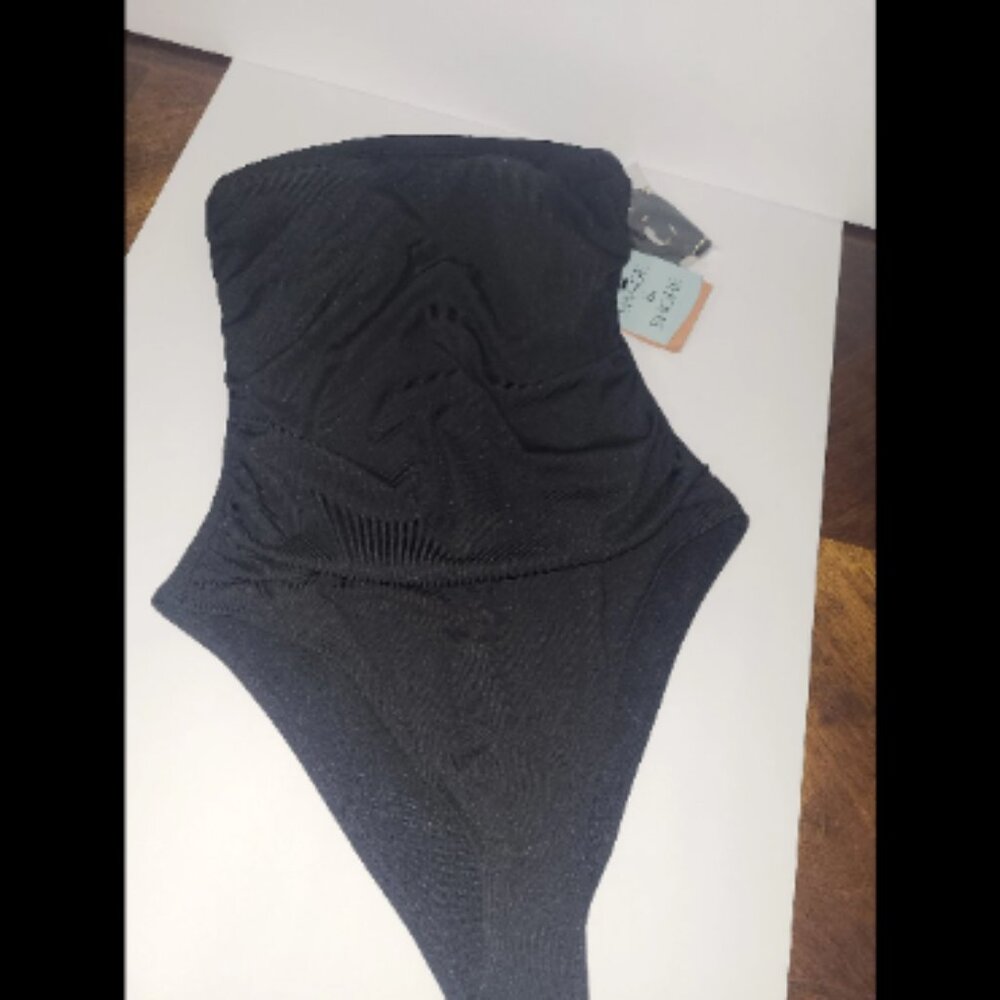 NWT Shade & Shore Women's Black Swimsuit M (8-10)